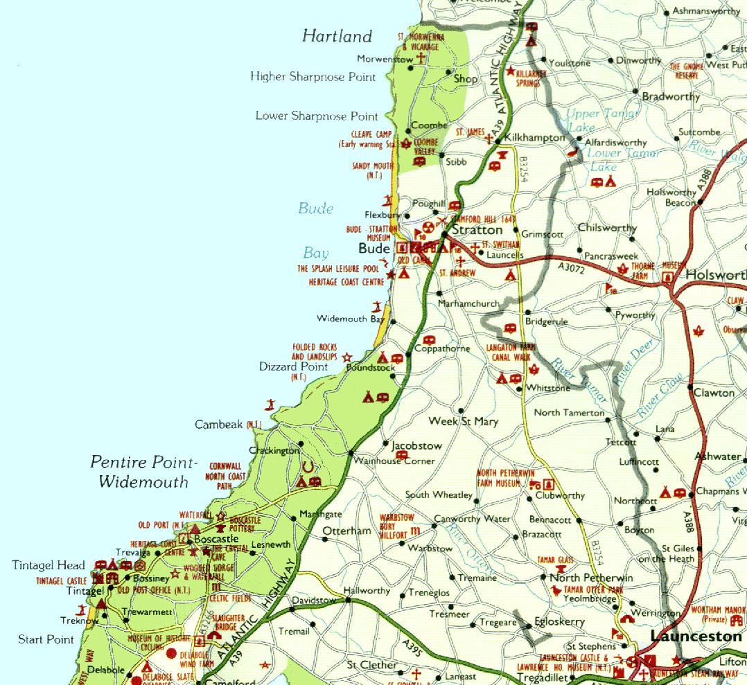 North Cornwall North Map